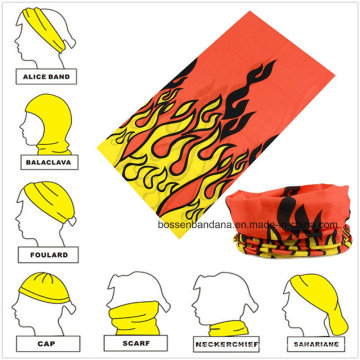 Design personalizado Poliéster Impresso Multifuncional Magic Tube Buff Bandana